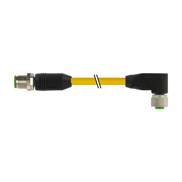 Murrelektronik M12 male 0 Degree / M12 female 90 Degree, TPE 4x18AWG ye UL/CSA, ITC/PLTC 2m 7700-40121-1500200 - main